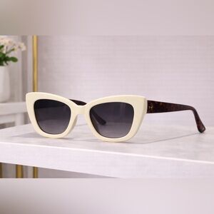 Cream Cat-Eye Sunglasses